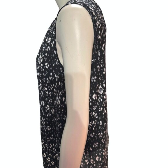 APT. 9 Abstract Black and White Print Polyester Tank Top Blouse Size S - Picture 2 of 11